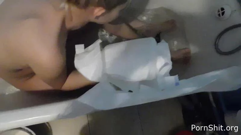 Diaper shit in the bathroom - KatyaKASS - Drink Pee, Old Scat, Tits Shit