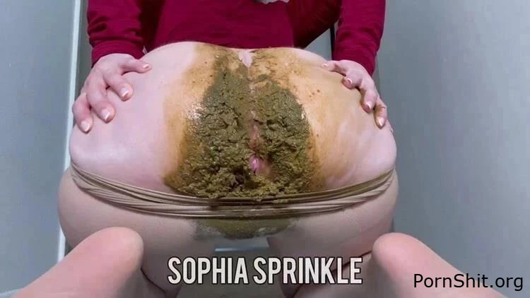 Sophia Sprinkle - Pantyhose Poop and Smear in Red Dress - Milk Scat, Sucking Dirty Cock, Couples Scat