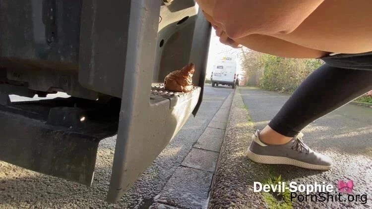 Devil Sophie - OMG - how does the shit get onto the truck running board - Kisses In Shit, Muscular Scat, Underwear In Shit