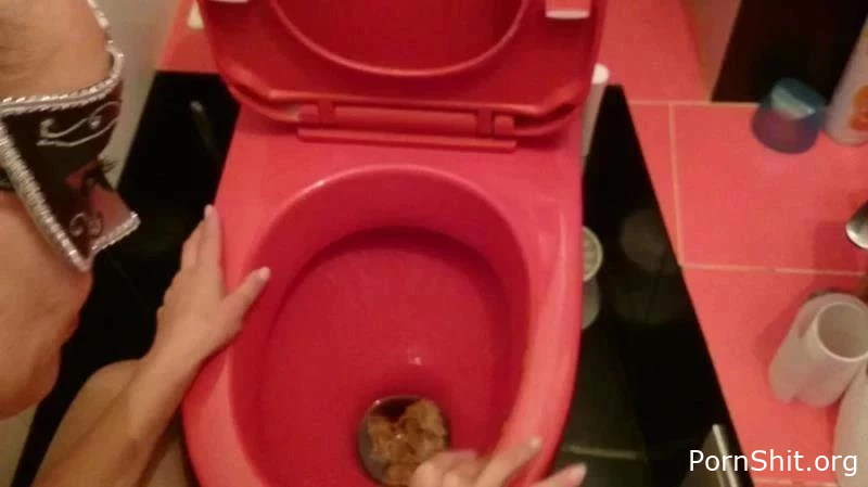 VibeWithMolly - I'm Licking a Dirty Toilet - Brown Wife - Gorgeous Scat, Gradually Pooping, Scat And Vomit