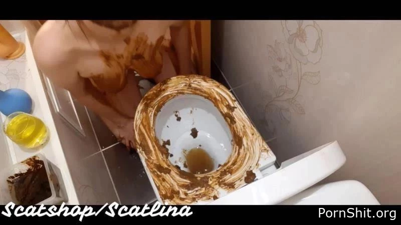 Dirty toilet (part 1) with ScatLina - Sexyflatulence, Favorite Shit, Scenes Scat