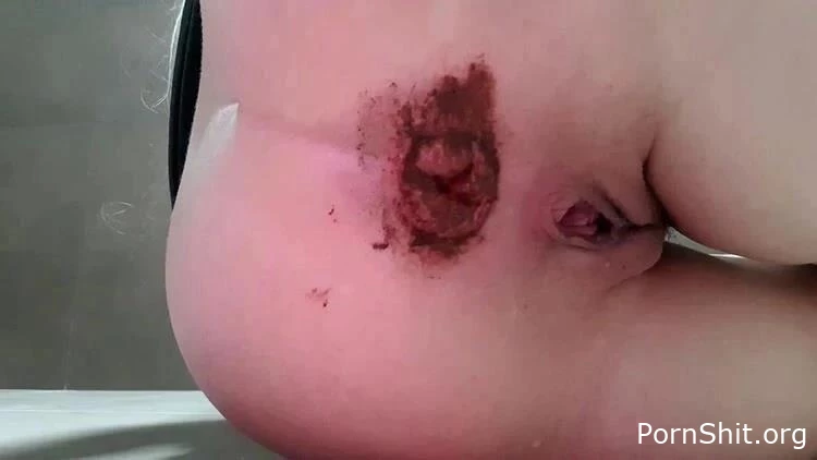 Thefartbabes - Cum and Poop Huge Shit - Cream With Diarrhea, Shitty Anal, Panty Poop