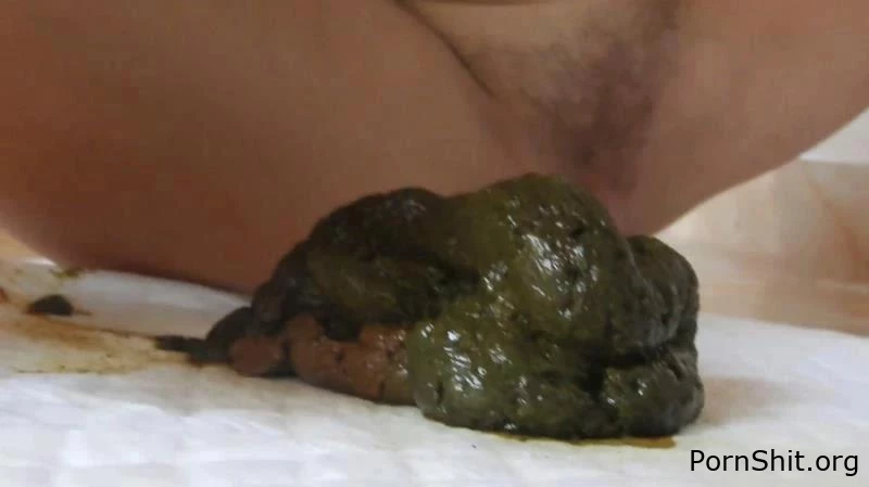 Naked Stretching, Long And Large Poo, Masturbating - Lola - Practice With Shit, Original Scat, Defecation In Bathroom