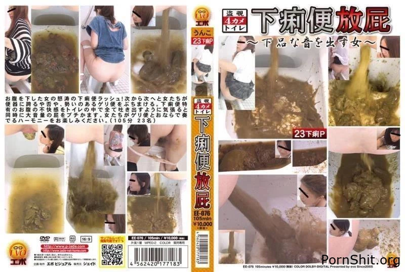 素人うんこだらけ　レイディックス TANSEKI Amateur Poop EE-076 - Shitting Standing, Shit Masturbation, Pudding Shit