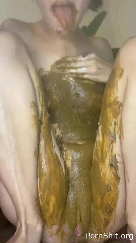 p00girl - milking shit with anal beads smeared - Story Scat, Shit Licking, Consume Fresh Shit