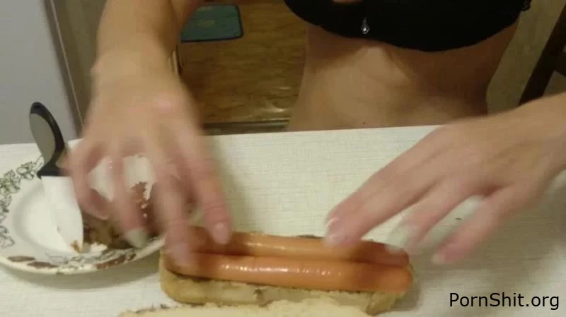 marcos579 - Hotdog With Shit Is Delicious Food - Brown wife - Human Tiolet, Mommy Poops, Prolapse With Shit