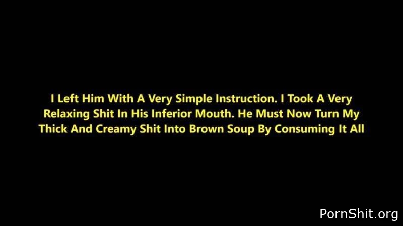 Consume Creamy Load - Shitting Ass, Poop Vidry, Order Shit To Your Home